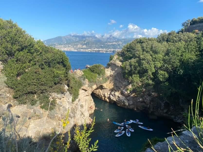 A sheltered cove around ancient Roman ruins in Sorrento called Bagni Regina Giovanna. It was such a beautiful place to swim.